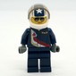 Pilot, Dark Blue Jumpsuit with Plane and Wings Badge, White Helmet with Stars and Visor, Sunglasses