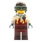 Pilot, White and Dark Red Jumpsuit, Helmet with Goggles
