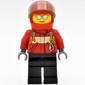 Pilot, Red Jacket with Straps, Red Helmet with Visor, Silver Sunglasses