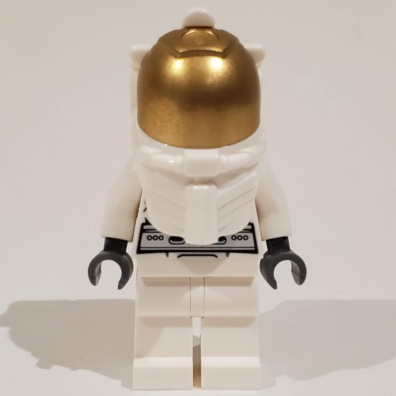 LEGO Set fig-009693 Astronaut, White, Diver Helmet, Gold Visor 
