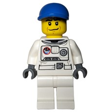 Astronaut, White, Blue Cap (fig-009698)
