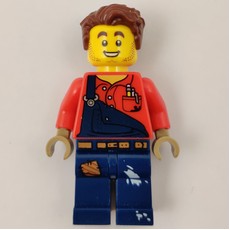 Harl Hubbs, Dark Blue Overalls (fig-009708)