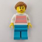 Woman, Red and White Striped Sweater, Medium Azure Legs, Medium Nougat Hair