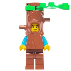 Man, Dark Tan Vest, Tree Costume with Branch (fig-009711)
