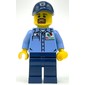 Man, Medium Blue Shirt with Octan Logo, Dark Blue Legs, Dark Blue Cap, Goatee Beard