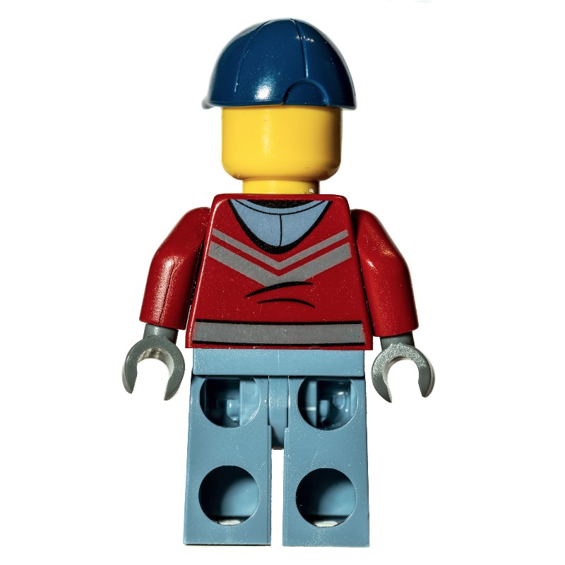 Fishing Boat Captain - Dark Red Jacket and Hat : Minifigure adp052