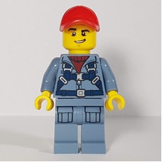 Marine Explorer, Sand Blue Jumpsuit, Red Cap (fig-009745)