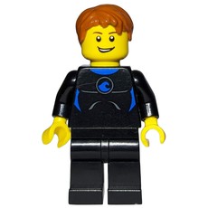 Man, Black Wetsuit, Dark Orange Hair, Yellow Life Vest (fig-009772)