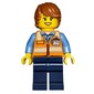 Ground Crew, Woman, Orange Safety Vest, Dark Orange Hair