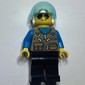 Pilot, Dark Tan Vest with Zippers and Pouches, Black Legs, White Helmet with Visor, Sunglasses
