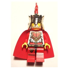 Chess King, Red, Cape, Gold Crown with Red Plume (fig-009890)