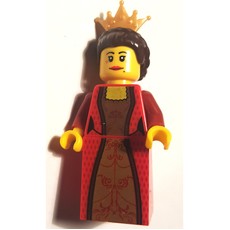 Chess Queen, Red Dress, Gold Crown (fig-009891)