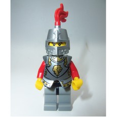 Knight, Red, Silver Armor, Helmet with Red Plume (fig-009892)