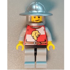 Knight, Red, Wide Brim Helmet (fig-009893)