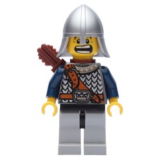 Knight, Archer with Metallic Silver Helmet, Light Bluish Grey Legs, and Quiver (fig-009896)