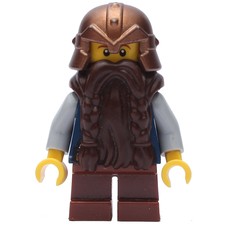 Dwarf, Dark Brown Beard, Copper Helmet (fig-009901)