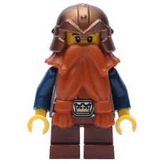 Dwarf, Dark Orange Beard, Copper Helmet (fig-009914)