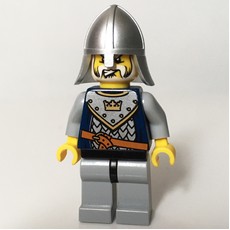 Knight, Dark Blue, Helmet, Beard (fig-009930)