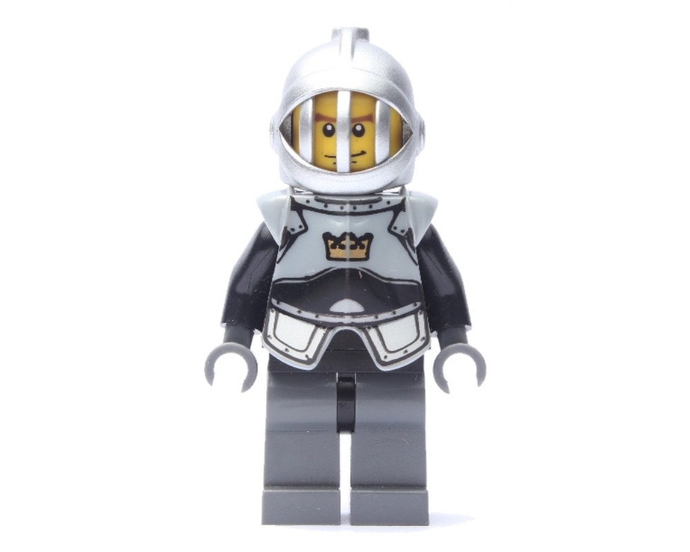 LEGO Set fig-009933 Knight, Black, Armor, Helmet with Grille, Cheek ...