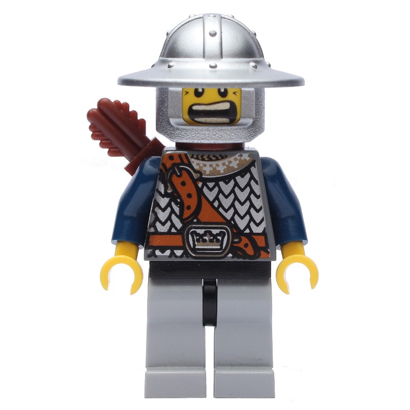 LEGO Set fig 009953 Knight Archer with Wide Brim Helmet Quiver