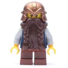 Dwarf, Dark Brown Beard, Copper Helmet, Cheek Lines (fig-009954)