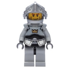 Knight, Gray, Armor, Helmet with Visor, Cheek Lines (fig-009967)
