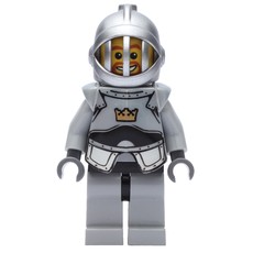 Knight, Gray, Armor, Helmet with Grille, Goatee Beard (fig-009968)