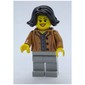 Woman, Medium Nougat Jacket, Light Bluish Gray Legs, Black Hair