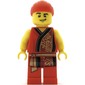 Man, Red Robe with Gold Sash Belt, Red Bandanna