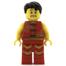 Man, Red Robe with Ties, Black Hair (fig-009985)