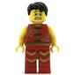 Man, Red Robe with Ties, Black Hair