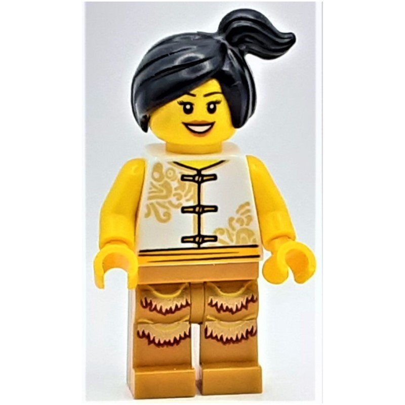 LEGO Set fig-009988 Woman, White Robes with Ties, Black Hair ...
