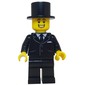 Groom, Black Suit with Tie, Top Hat