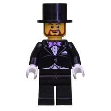 Groom, Black Suit with Lavender Bow Tie, Top Hat (fig-010026)