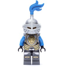 Knight, Blue, Armor, Helmet with Visor and Blue Plume (fig-010058)