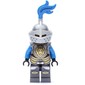 Knight, Blue, Armor, Helmet with Visor and Blue Plume