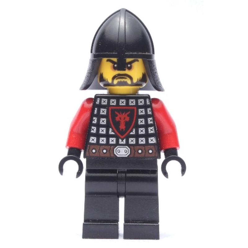 LEGO Set fig010063 Dragon Knight, Red, Helmet, Beard Rebrickable