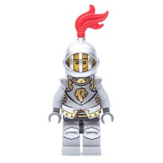 Lion Knight, Armour, Helmet with Grille and Red Plume (fig-010072)