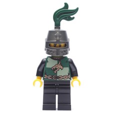 Dragon Knight, Dark Green, Helmet with Dark Green Plume, Moustache and Stubble (Pearl Dark Gray) (fig-010092)