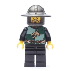 Dragon Knight, Dark Green, Wide Brim Helmet, Moustache and Stubble (Pearl Dark Gray) (fig-010094)