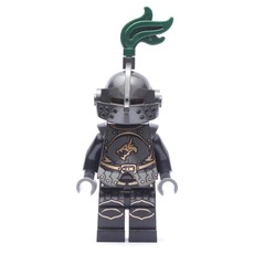 Dragon Knight, Black, Armor, Helmet with Dark Green Plume, Goatee Beard (fig-010107)