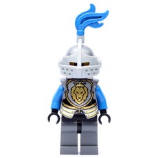 Knight, Blue, Armor, Helmet with Visor and Blue Plume, Beard (fig-010112)