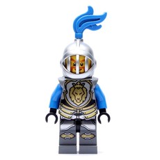 Knight, Blue, Armor, Helmet with Grille and Blue Plume (fig-010116)