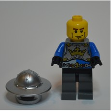 Knight, Blue, Wide Brim Helmet, Cheek Lines (fig-010118)