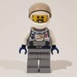 Astronaut, Flat Silver, White Helmet with Visor