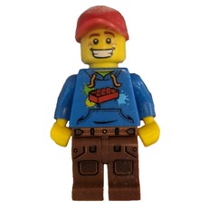 Blue Torso, Reddish Brown Legs, Red Cap (fig-010136)
