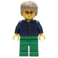 Dark Blue Torso, Green Legs, Dark Tan Hair