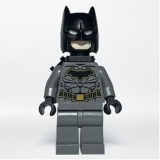 Batman, Dark Bluish Gray Suit, Black Cowl, Neck Bracket with Bars (fig-010263)