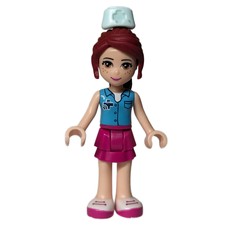 Mia - Medium Azure Shirt, Magenta Skirt, Veterinarian, Nurse Hat (fig-010318)