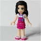 Emma - White Top, Magenta Apron, Flower